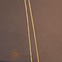 Lantisor fin placat cu aur 18K, tip sarpe, 45 cm, unisex