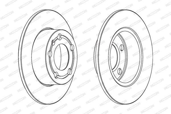 FERODO PREMIER Coat+ disc DDF929C Disc frana plin, acoperit (cu un strat protector), cu suruburi