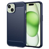 Husa pentru Apple iPhone 15 Plus, Techsuit, Carbon, Albastra