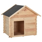 Cumpara ieftin Cușcă de c&acirc;ine, 95x75x100,6 cm, lemn masiv de pin 14 mm