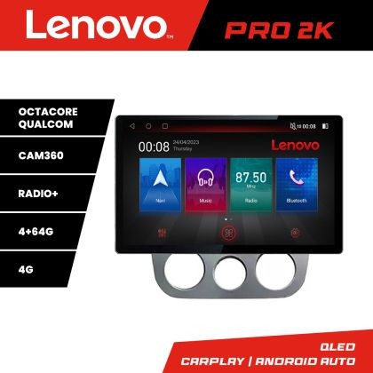 Navigatie VW Golf 5 2004-2010 clima manuala Lenovo PRO 4+64 13 inch 2K android 4G DSP gps internet KIT-golf5-manual CarStore Technology