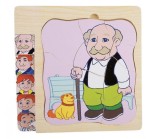 Puzzle in 5 straturi Etapele Vietii - Baiat, 7Toys, Brand