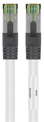 Cablu patchcord Cat8.1 SFTP 0.5m alb PiMF 2000MHz RJ45 cupru Goobay foto