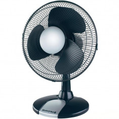 Ventilator de masa, putere 28W, palete ABS, negru, Home foto