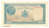 SV * Romania 5000 LEI 1945, 20 Decembrie * Regele Mihai I * WWII * +/- XF