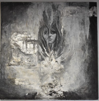 Isabela Nechifor - Lucrare de dimensiuni mari 100 x 100 cm - tehnica mixta foto
