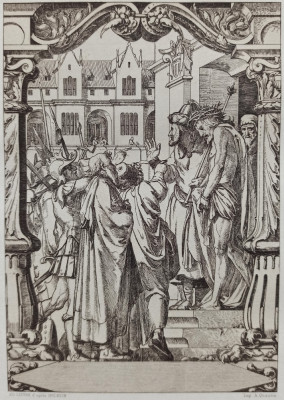 Patimile lui Hristos, Ecce Homo, dupa Holbein// gravura A. Quantin foto