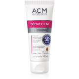 ACM D&eacute;piwhite M crema protectoare cu efect de tonifiere SPF 50+ Natural Tint 40 ml