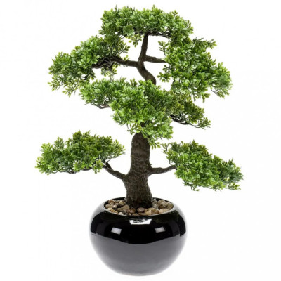 Emerald Ficus Artificial Mini Bonsai Verde 47 cm 420006 414506 foto