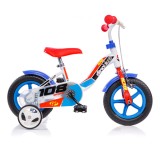 Bicicleta pentru copii model 108 Sport DB-108FL-0506 Dino Bikes, 10 inch, culoare alb cu albastru for Your BabyKids