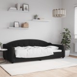 VidaXL Cadru de pat, negru, 100 x 200 cm, material textil