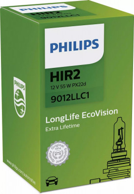 Bec Philips HIR2 12V 55W LongLife EcoVision 9012LLC1 foto