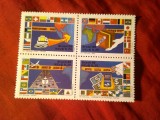 Serie Bloc Brazilia 1989 - Transport - Posta , 4 valori