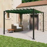 vidaXL Gazebo cu acoperiș mobil Verde 3 x 3 x 2,14 m 42030524
