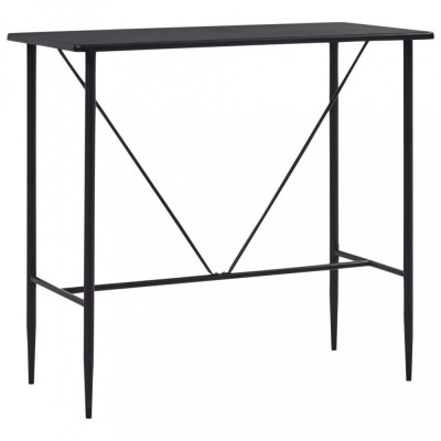 Gossi masa de bar, negru, 120 x 60 x 110 cm, mdf foto