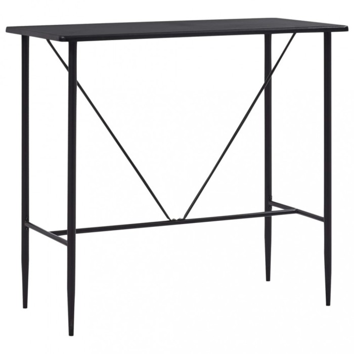 Gossi masa de bar, negru, 120 x 60 x 110 cm, mdf
