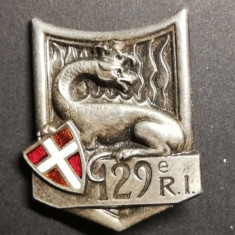 Insigna Regimentala Regiment 129 Infanterie Franța G 429