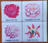 U.S.A-1981-''FLORI-AMERICANE''- BLOC de 4val''.- (Cat Scot=4,5$)-mnh-netampilat-Vezi-Scan