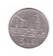 Moneda 3 lei 1966, stare buna, curata, cant intreg foto