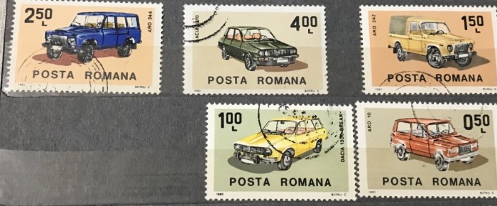 (H) Timbre Serii Romania Auto Automobile