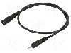 Cablu alimentare DC, DC 2,35/0,7 mufa, DC 5,5/2,1 soclu, negru, 0,5m, WEST POL - P07-C21-C050-050BK