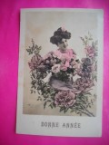 HOPCT 12213 -FELICITARE VECHE -FEMEI FRUMOASE -STAMPILOGRAFIE/ TIMBRU -FRANTA -EUROPA - -ROMANTICA- -CIRCULATA