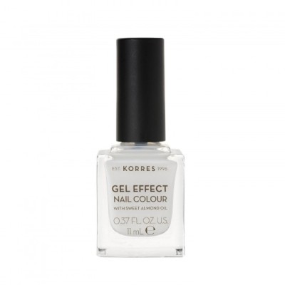 KORRES Gel Effect Nail Color Nr. 02 Alb Porțelan 11ml foto