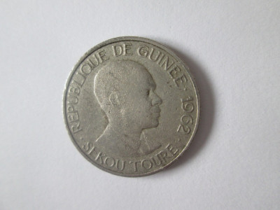 Rara! Guineea 5 Francs 1962 Ahmed Sekou Toure foto