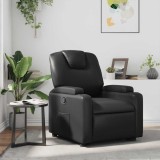 VidaXL Fotoliu rabatabil din piele ecologică neagră 372389