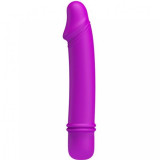 Vibrator Pretty Love Emily, 10 Moduri Vibratii, Silicon, Mov, 13 cm