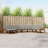 vidaXL Set de canapele de exterior 8 pcs Gri natural și deschis 3369742