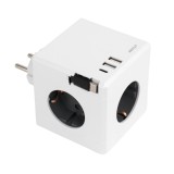 Adaptor Hepol CUB cu 3 prize Schuko și porturi USB