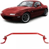 Bara de rigidizare din aluminiu rosie frontala ajustabila &icirc;n 3 piese, potrivita pentru Mazda MX5 NA NB 89-00 Performance AutoTuning