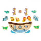 Jucărie Educativă din Lemn, Arca, Set 13 Piese, Multicolor