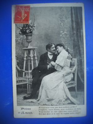 HOPCT 95261 BALANSOAR 1908 -FELICITARE-TCV-ROMANTICA-ILUSTRATA FRANTA-CIRCULATA foto