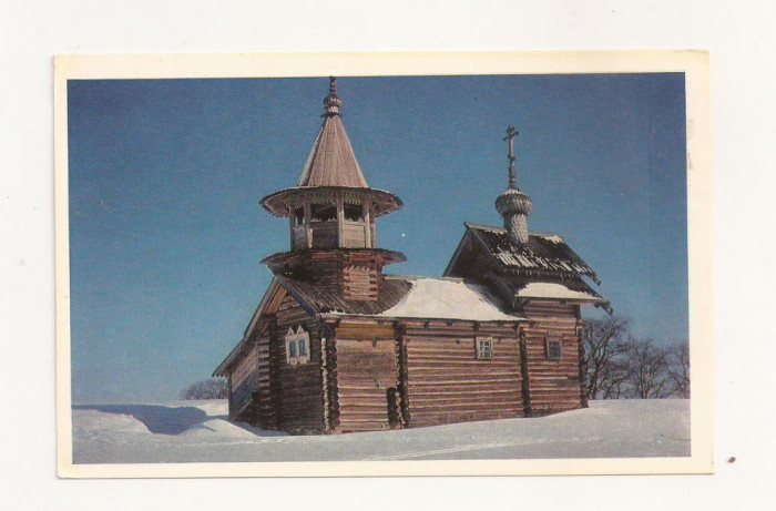 FA48-Carte Postala- RUSSIA- Kizhi, capela din satul Lelikozero, necirculata