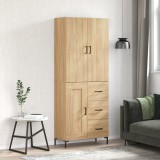 vidaXL Dulap &icirc;nalt, stejar sonoma, 69,5x34x180 cm, lemn compozit