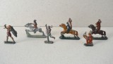 Lot de 6 indieni soldati de plumb cca 1930