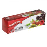 Pungi Alimente Foodie Bag, Me Zipper, Set 20 Bucăți, Mărime Medie, Transparent, Oem