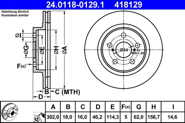 ATE 24.0118-0129.1 Disc frana