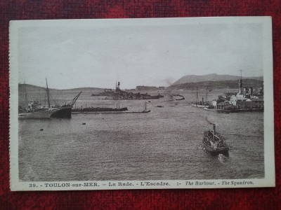 C.P. necirc.-Toulon-Escadra in rada-Rara foto