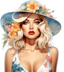 Sticker decorativ, Woman, Galben, 66 cm, 8308ST foto