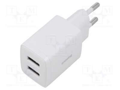 Alimentator plug-in 5V 10,5W USB alb BASEUS foto