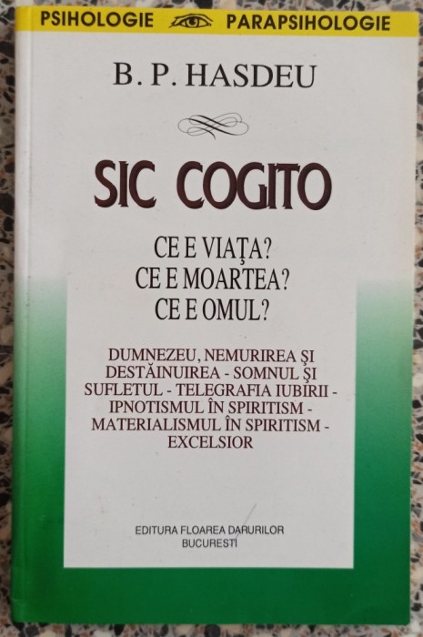 Sic cogito - B.P. Hasdeu