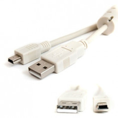 Cablu USB AM/BM Canon E52826-DG, mini USB tip canon, lungime 1.3 m, alb
