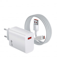 Adaptor Quick Charge 67W cu cablu tip C inclus, tehnologie GaN foto