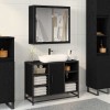 VidaXL Set de mobilier pentru baie 2 pcs Stejar negru 80 x 33 x 60 cm 3402461