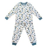 Set Pijamale din Bumbac cu Vehicule de Santier pentru Băieți, CMCLASS