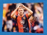 Foto fotbal (de colectie) - cu semnatura originala jucatorul RADU DRAGUSIN(Romania,GENOA)