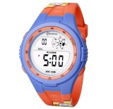 Cumpara ieftin Ceas digital de copii, Mingrui MR2117LK, model fish, data, iluminare, rezistent la apa 30 metri, albastru